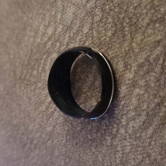 3/$30 Black Silver Dome Metal Ring - Picture 4 of 6
